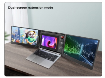 14 Inch Laptop Screen Extender Portable Triple Laptop Monitor Extender 1080P FHD IPS Plug and Play Portable Monitor for Laptop