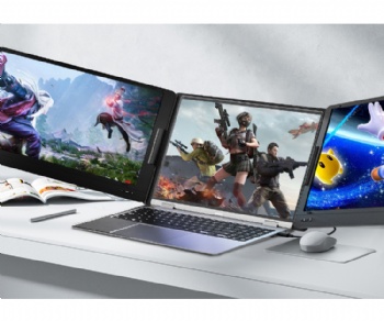 14 Inch Laptop Screen Extender Portable Triple Laptop Monitor Extender 1080P FHD IPS Plug and Play Portable Monitor for Laptop