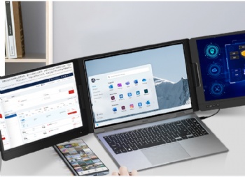 14 Inch Laptop Screen Extender Portable Triple Laptop Monitor Extender 1080P FHD IPS Plug and Play Portable Monitor for Laptop